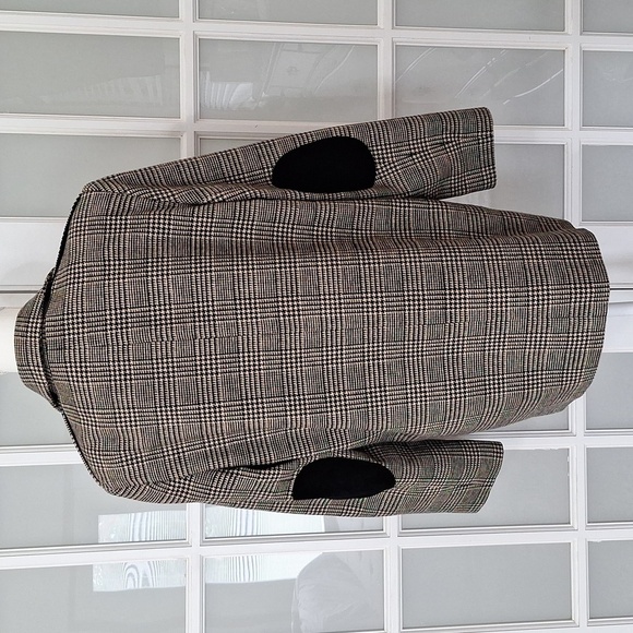 Vintage Harve Benard Houndstooth Plaid Wool Double Breasted Peacoat Size - 14 - Picture 5 of 16